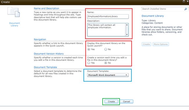 name and description 